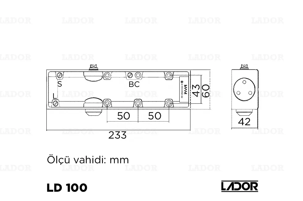 Qapı bağlayıcısı LADOR LD 100